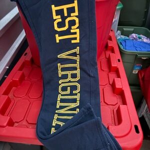 Champion Navy Sweatshirt with Blue and Green Tag
WV Sweat pants with bling